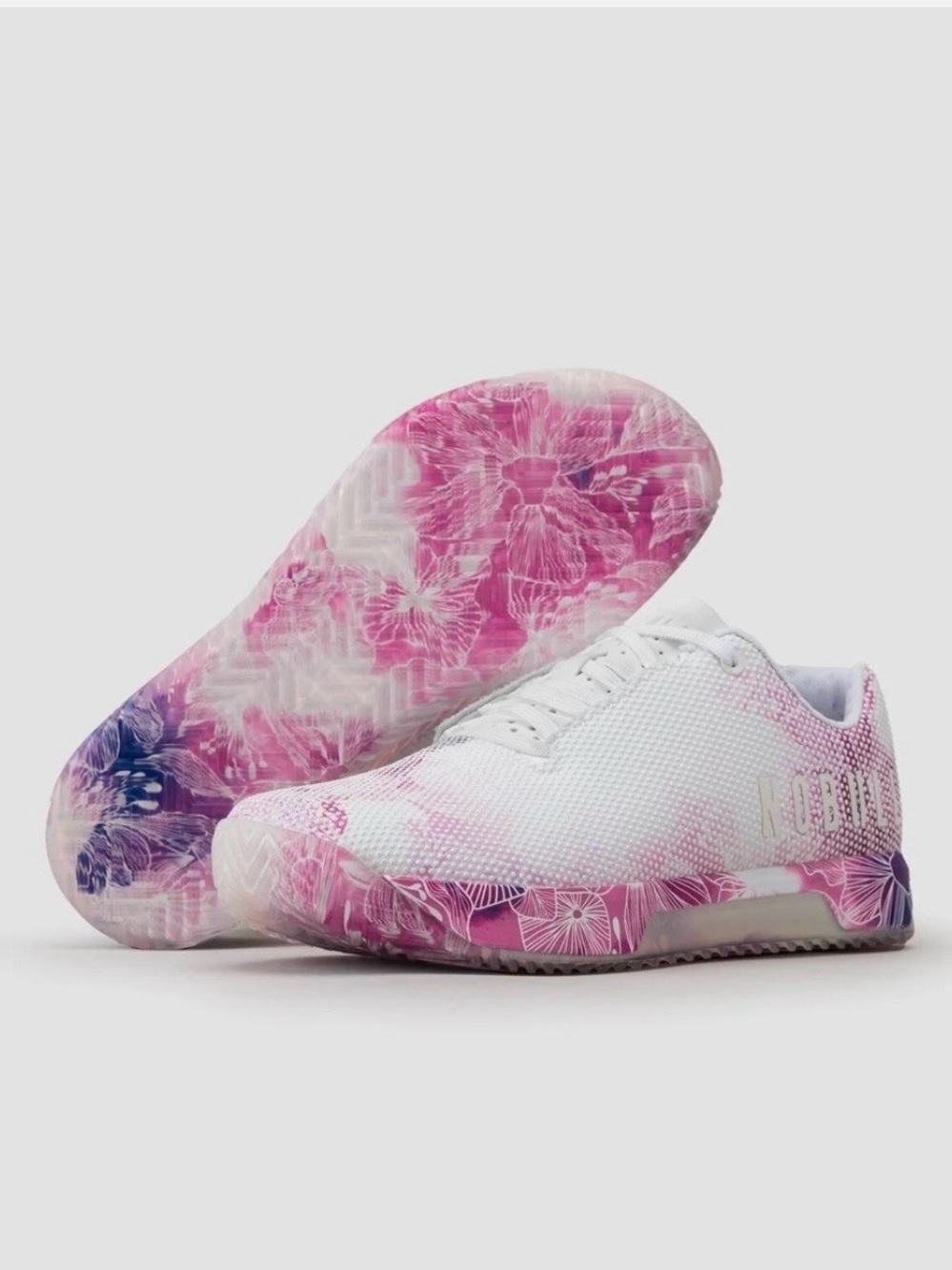 NOBULL White and Pink Floral Low-Top Trainer NEW IN BOX - Picture 10 of 10